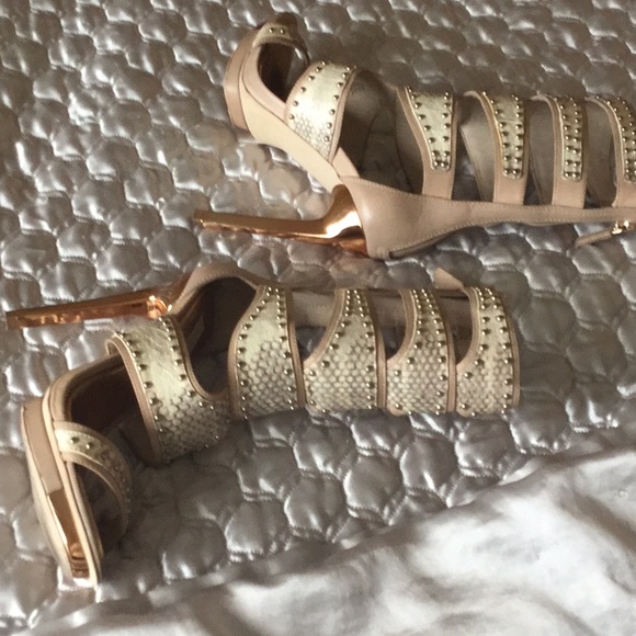 BCBGMaxAzria Shoes - BCBG MAX AZRIA Snake Embossed Premium Heels